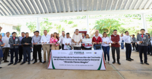 Se inauguró el techado en la secundaria Ricardo Flores Magón